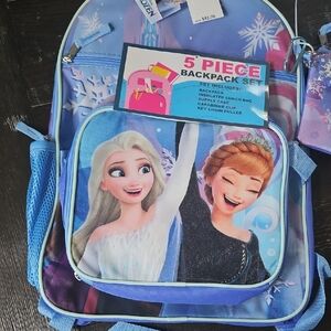 Bioworld Frozen Blue and Purple Kids Backpack Set